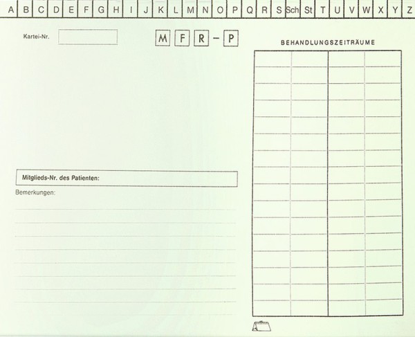 System Karteikarten für Adrema