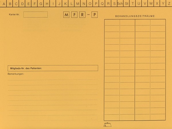 System Karteikarten für Adrema