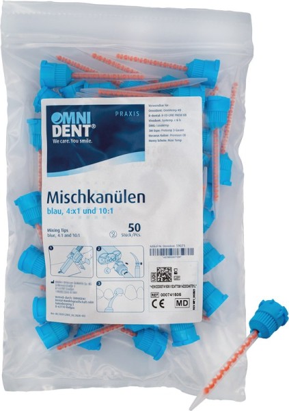 Omni Mischkanülen blau 4:1/10:1