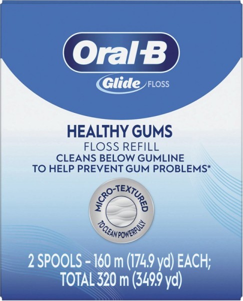ORAL-B Glide-Floss Zahnseide Nachfüllrolle Pa 2x160m