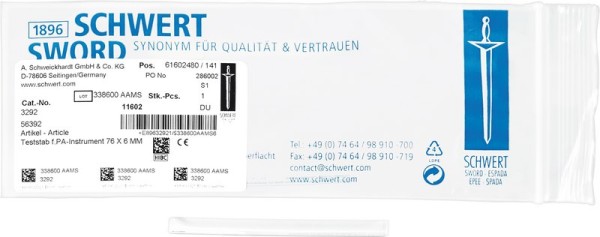 Teststab für PA-Instrumente