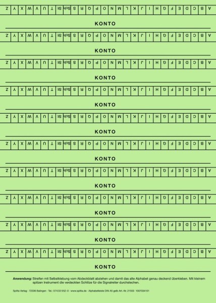 Alphabetleisten DIN A5