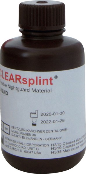CLEARsplint® für Komfort-Aufbissschienen Flüssigkeit