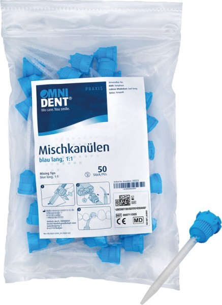 Omni Mischkanülen blau lang 1:1