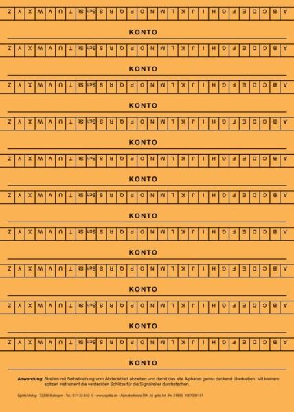 Alphabetleisten DIN A5