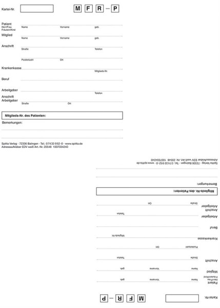 Karteikarten-Aufkleber