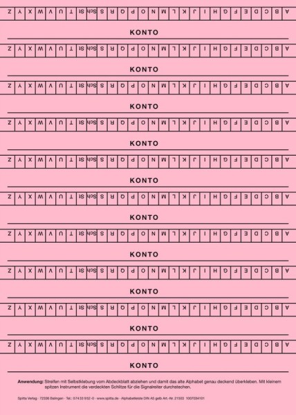 Alphabetleisten DIN A5