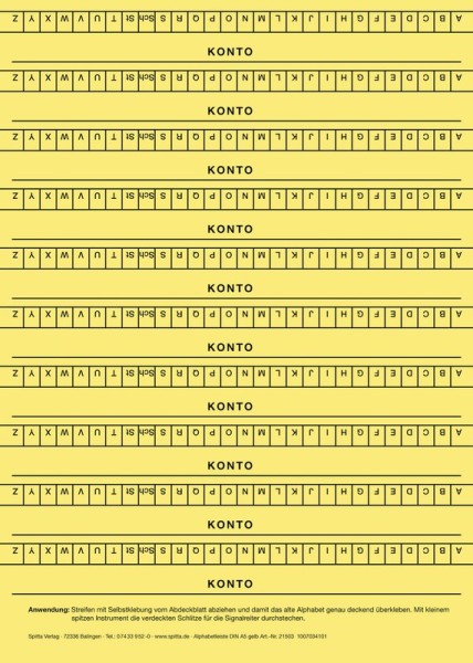 Alphabetleisten DIN A5